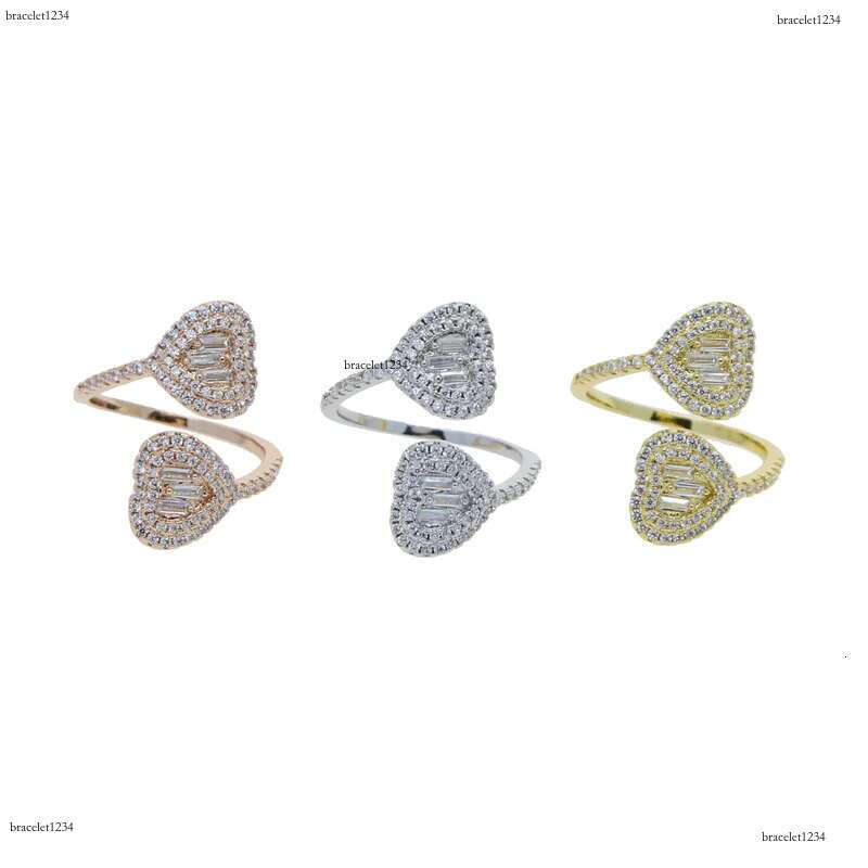 Luxury designer Ice out VVS Moissanite Ring Ladies Ladies Wedding Ring Jewelry Gold Plated Rose Free shipping