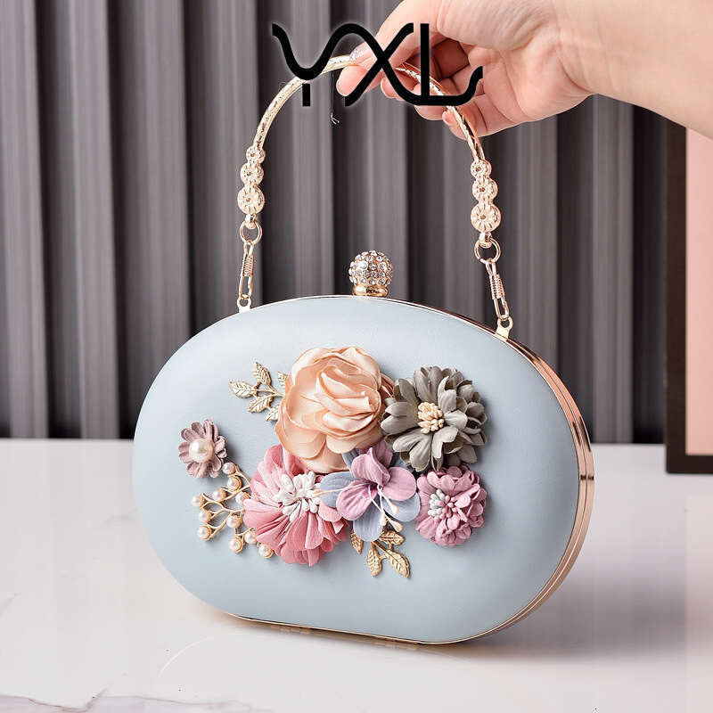 Dinner Bag New Flower Macaron Handheld Banquet Party Bridal Bag KQ