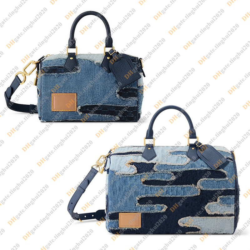 Men Fashion Casual Designe Luxury Boston Denim Bag Messenger Bag Crossbody Shoulder Bag Totes Handbag Luggage TOP Mirror Quality M15276 M15277 2 Size Pouch Purse