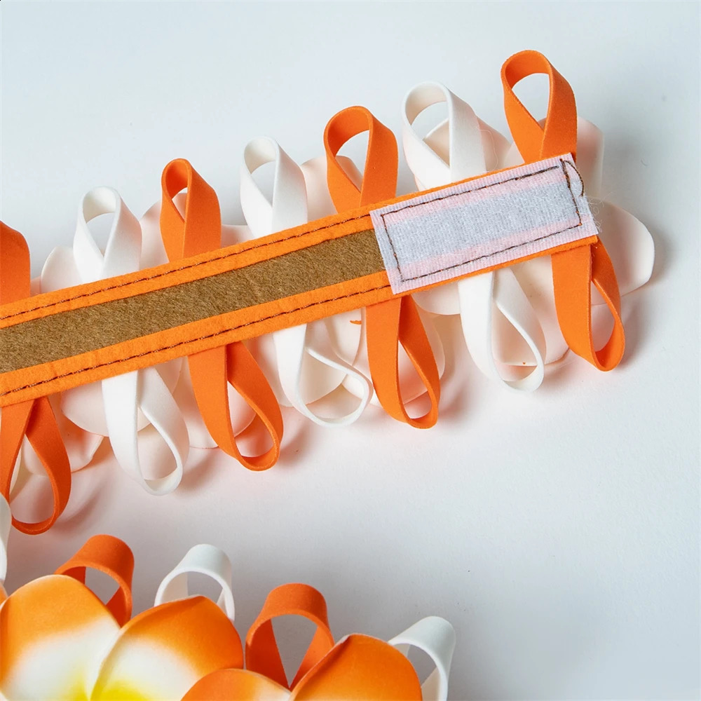 2025 Styles 64CM Artificial EVA Foam Plumeria Haku Leis Hawaii Styles Headband Hula Dance Hair Accessories 250420