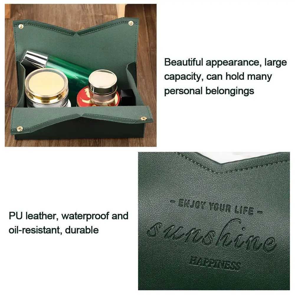 Muiltcolor PU leather Napkin Holder Modern Large Storage Tissue Case Car Tissue Box Paper Towel Box Home Living Room DecorationM251124