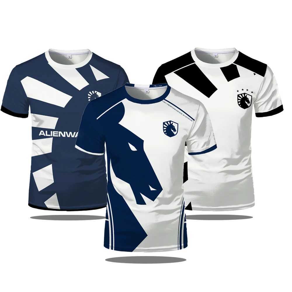 2024 New Team Liquid Esports Uniform T-shirt CSGO LOL DOTA2 Game Match T-shirt Casual Breathable Sports Shirt Top T-shirt w250424