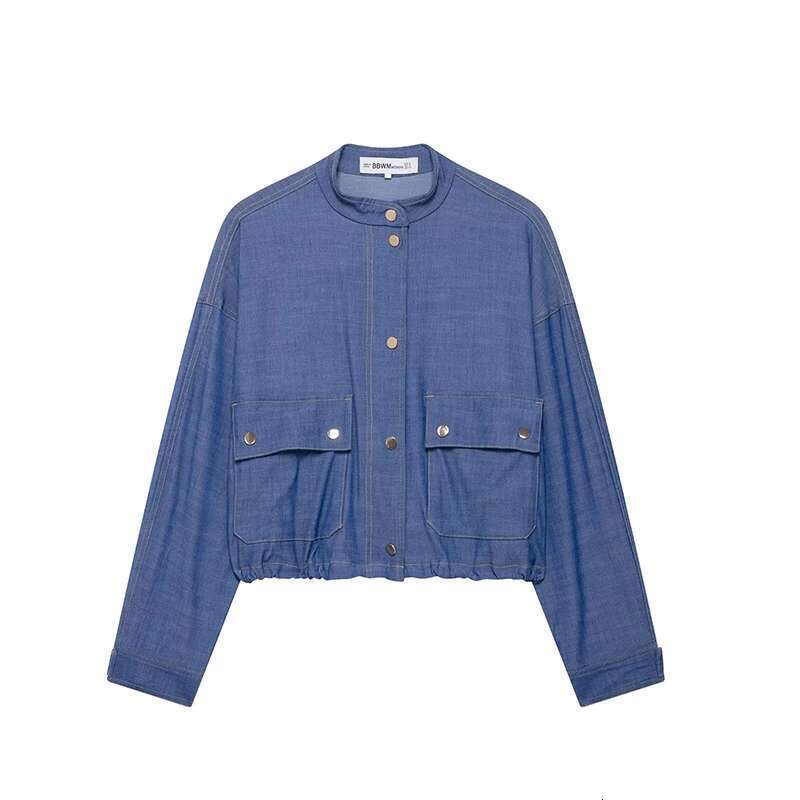 Designer Clothes Willshela Women Fashion With Pockets Denim Blue Single Breasted Jackets Vintage O-Neck Long Sleeves Female Chic Lady Outfits