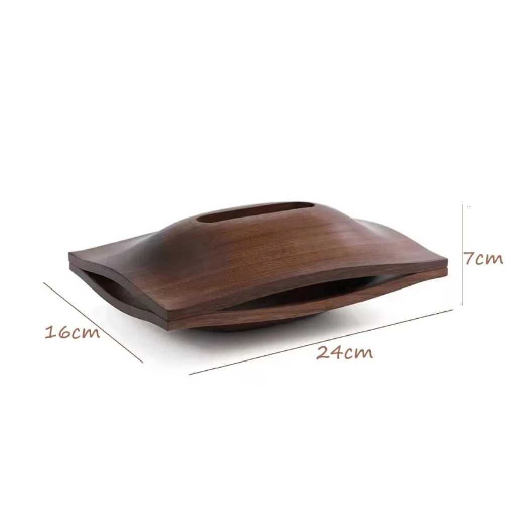Retro Tissue Box Luxury Walnut Wooden Napkin Holder Home Coffee Table Decoration Napkin Storage Case Vintage Handkerchief BoxesM251124