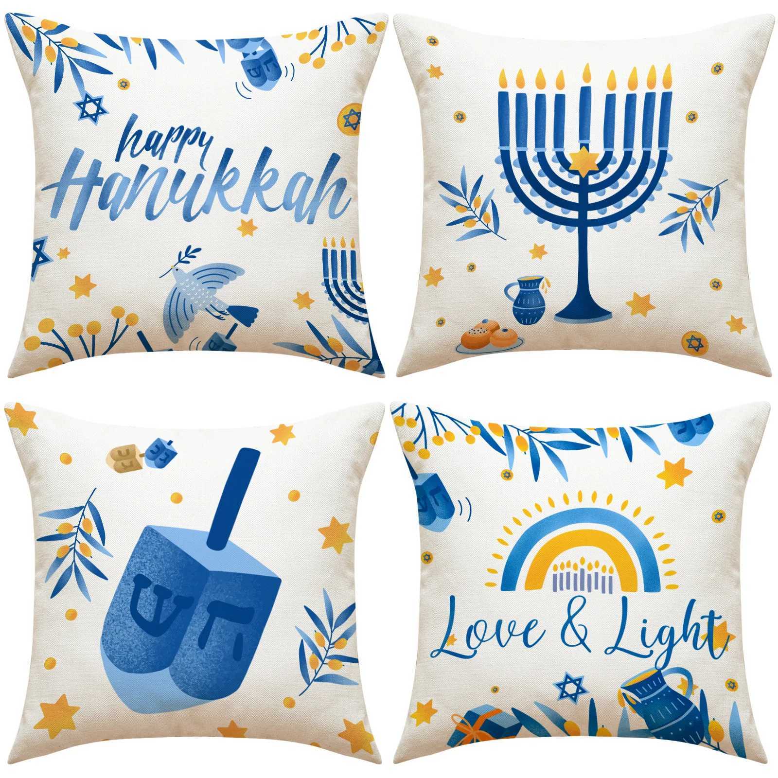 Candlelight Festival Pattern throw pillow cover with short plush print living room sofa decoration cushion cover pillow covers G251124