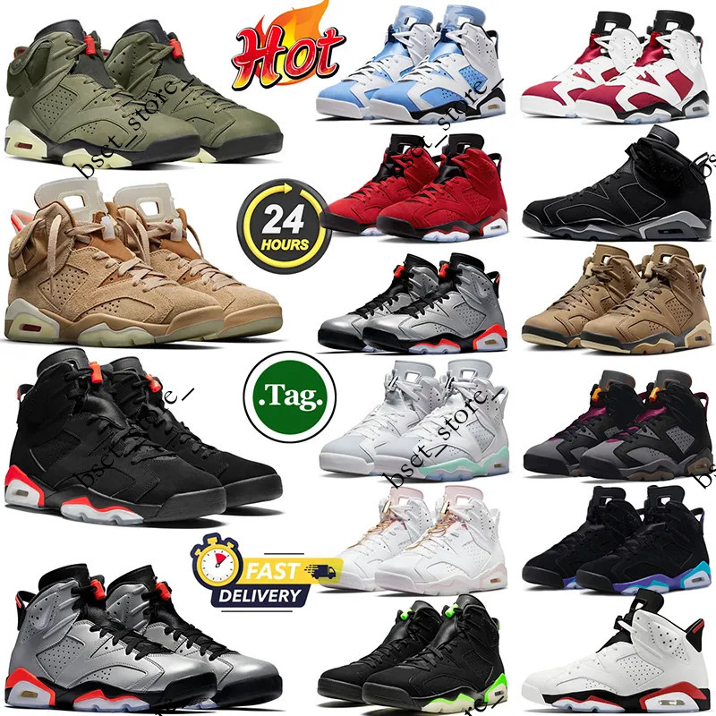 6 JORDANlY 6s designer basketball shoes men Olive British Khaki Infrared Bin26 Georgetown UNC Aqua Doernbecher mens trainers outdoor sneakers