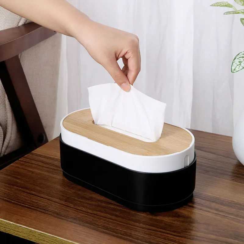 Tissue box holder bamboo cover toilet paper box napkin holder case tissue paper dispenser paper towel storage box tissue boxesM251124