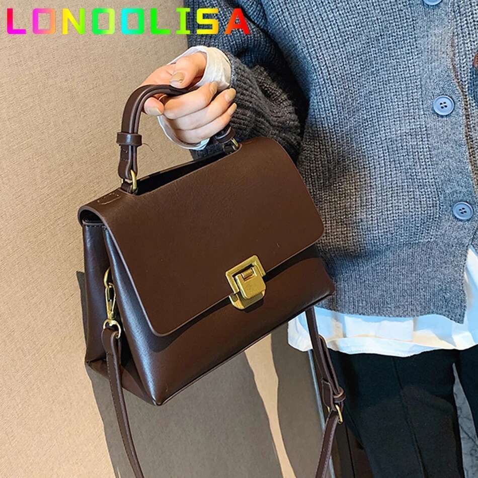 Vintage Pure Color Tote Fashion New Quality PU Leather Women's Designer Handbag High Capacity Shoulder Messenger Bag