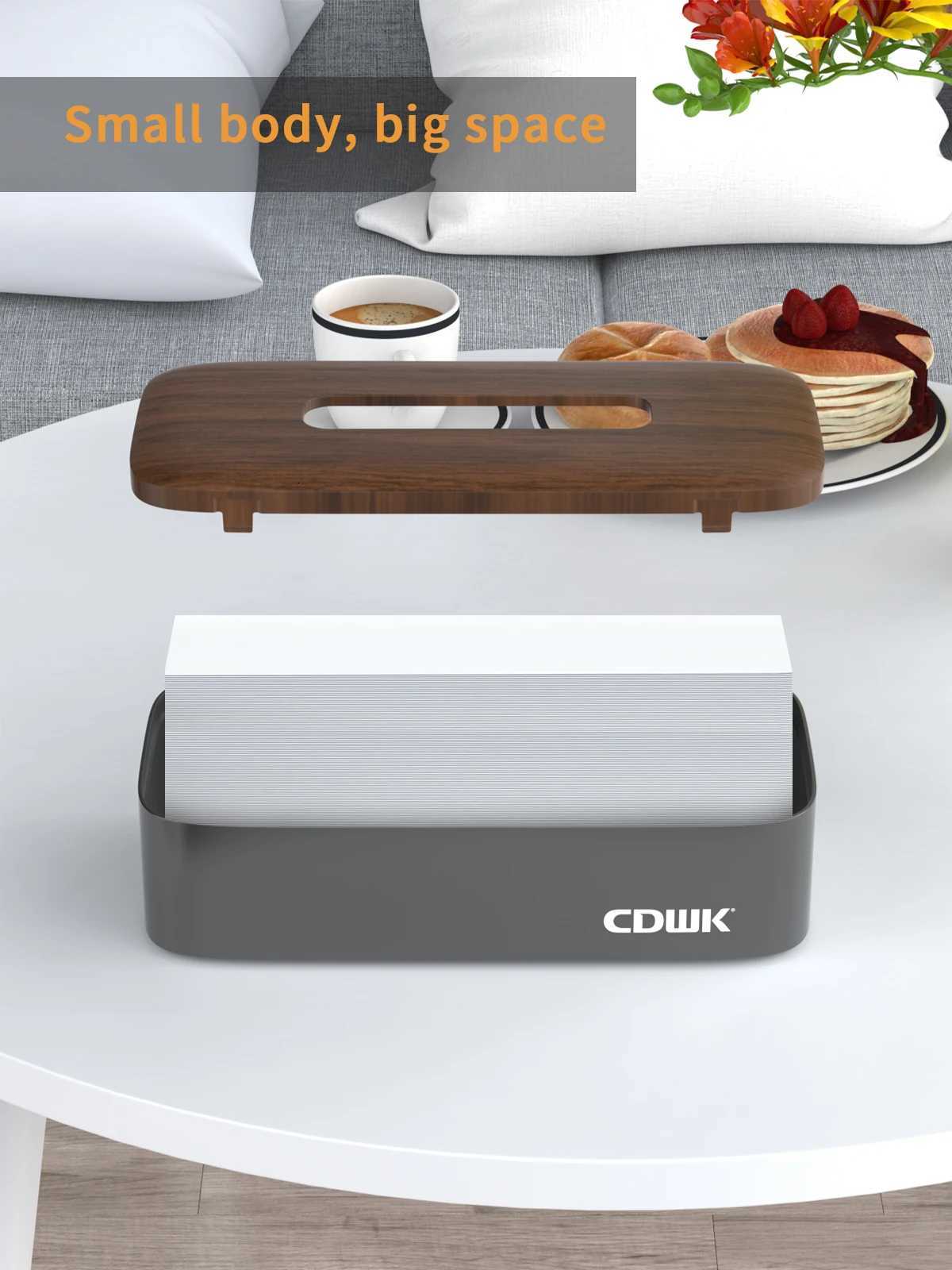 Desktop Tissue Case Wood Grain Napkin Holder Organizer for Bathroom Toilet Car Table Storage Paper Tissue Box DispenserM251124