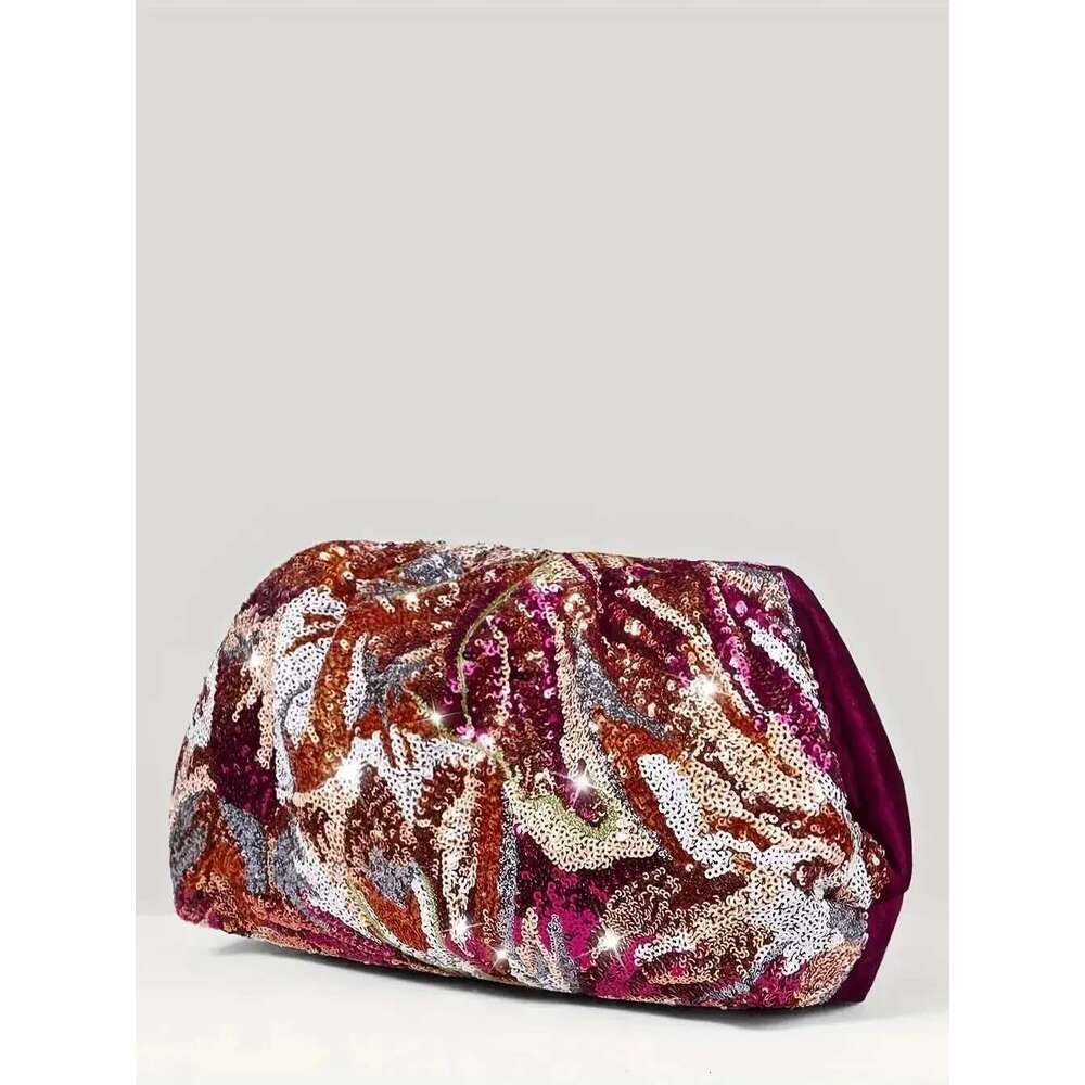 Designer Bag Exquisite Dazzling Women Rose Red Bag Random Pattern Evening Party Clutch Purses Messenger Bags