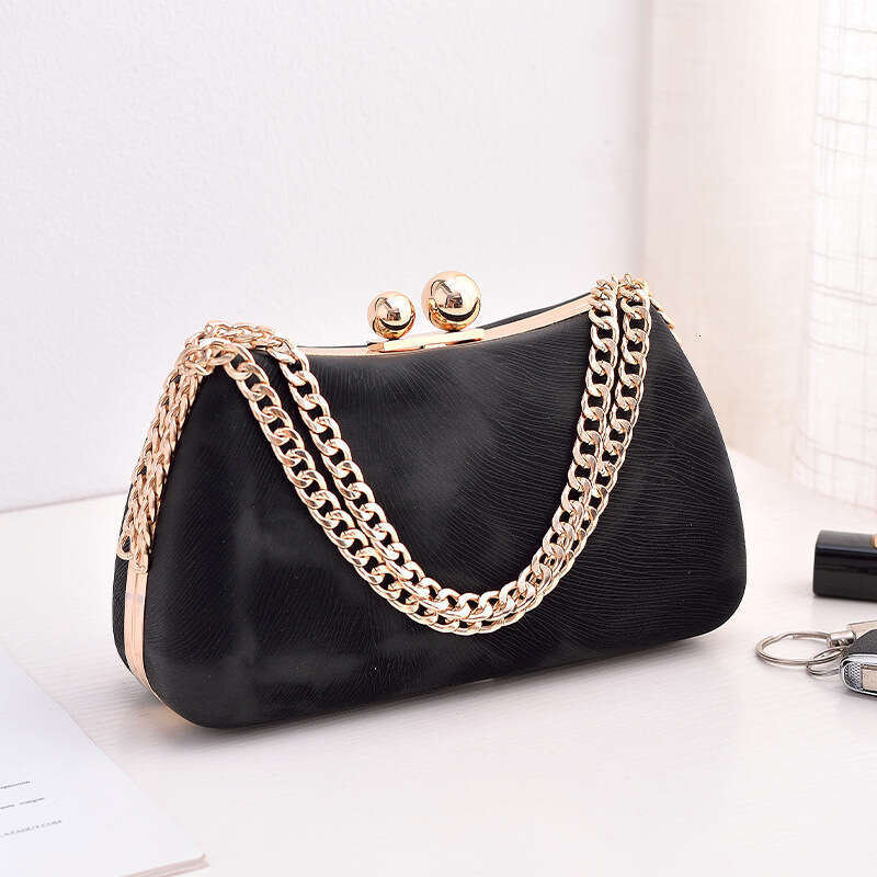 Dinner Bag Black PU Dinner Fashionable And Simple Hand Held Qipao Bag Chaozhou KQ