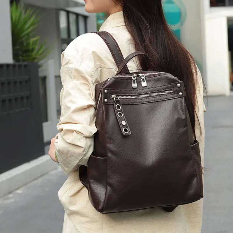 Designer Bag 2025 Women Backpack High Quality Genuine Leather Girls School Large Capacity Vintage Women's Bag Fashion Cowhide Backpacks Luxury Ba