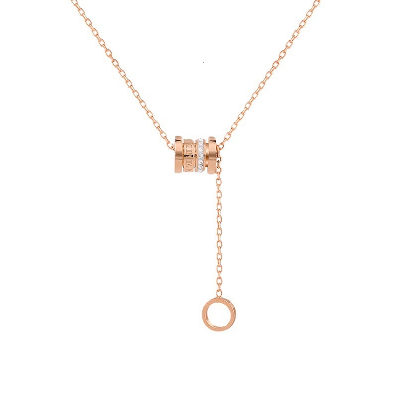 Top source light small waist necklace made of titanium steel that does not fade, niche design, women's neck temperament, collarbone chain pendant