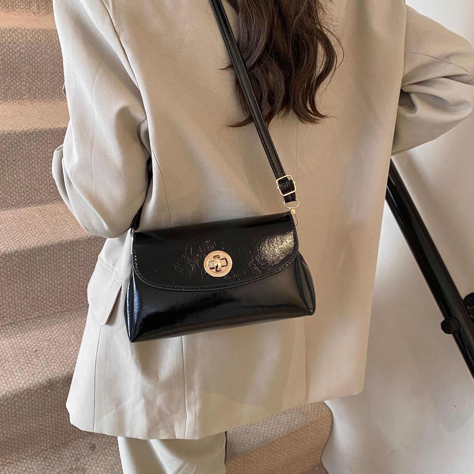 Vintage Small Square Messenger Bags For Women Fashion Ladies Shoulder Bag Tote Purse Solid Color Female Top-handle Crossbody Bag R250424