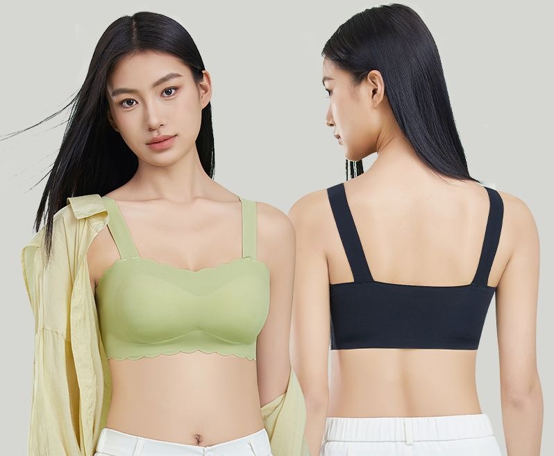 Push Up Seamless Bra GEXIFANG Ice Silk Sling Vest Integrated Chest Pad Gather Underwear100