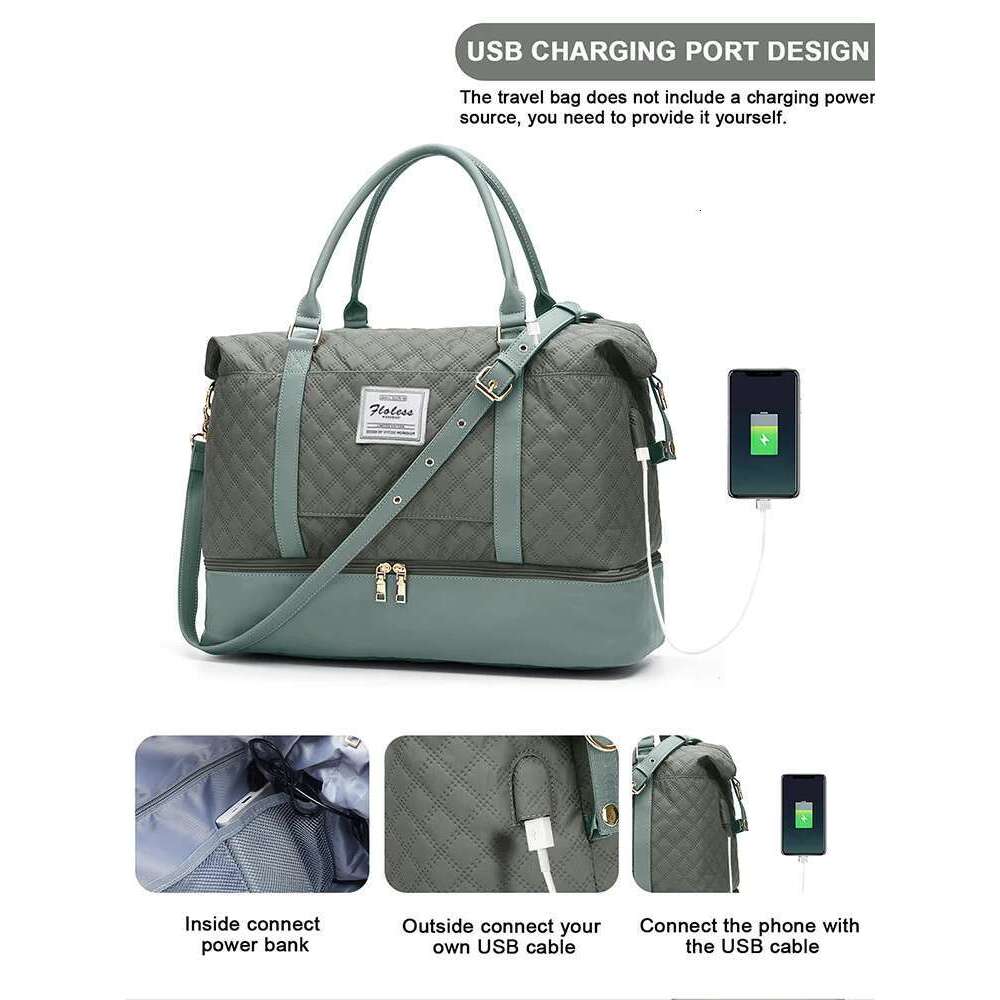 Folding Duffel Airlines Carry On Lage Bag For Women, Large Capacity Sports Weekends Overnigh Travel Storage