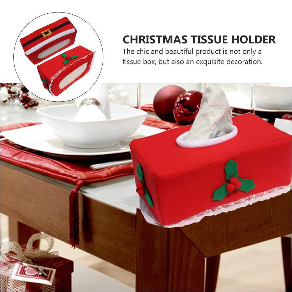 2Pcs Christmas Tissue Case Beautiful and Stylish Suitable for Parties and Offices Excellent Workmanship Tissue BoxM251124