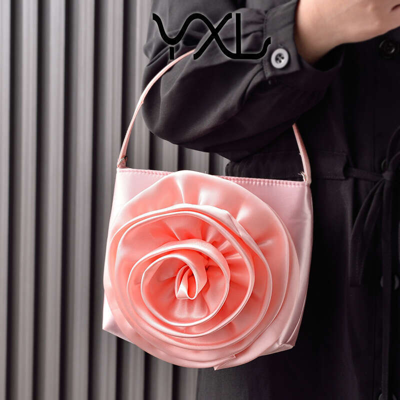 Dinner Bag Big Flower Banquet Three Dimensional Silk Cheongsam Bag Hand Held Wedding Bride Bridesmaid Bag KQ