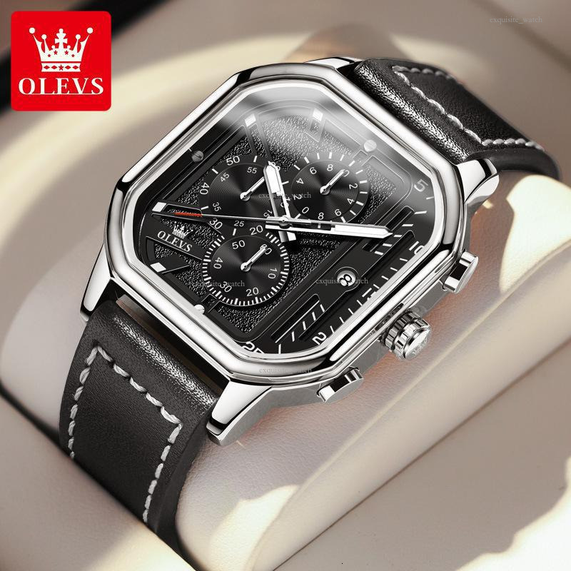 OLEVS Outdoor Watch Men's Watches Men Designer Gemstone Outdoor Square Personalized Waterproof Sports Men's Watch Free Delivery And Wholesal