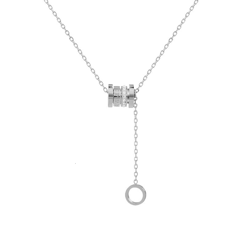 Top source light small waist necklace made of titanium steel that does not fade, niche design, women's neck temperament, collarbone chain pendant