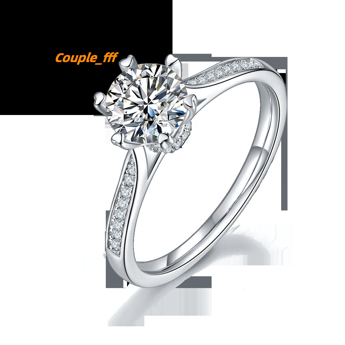High-End Customized 925 Silver Engagement Rings for Women Brilliant Cut Moissanite Diamond VVS Excellent Quality Jewelry