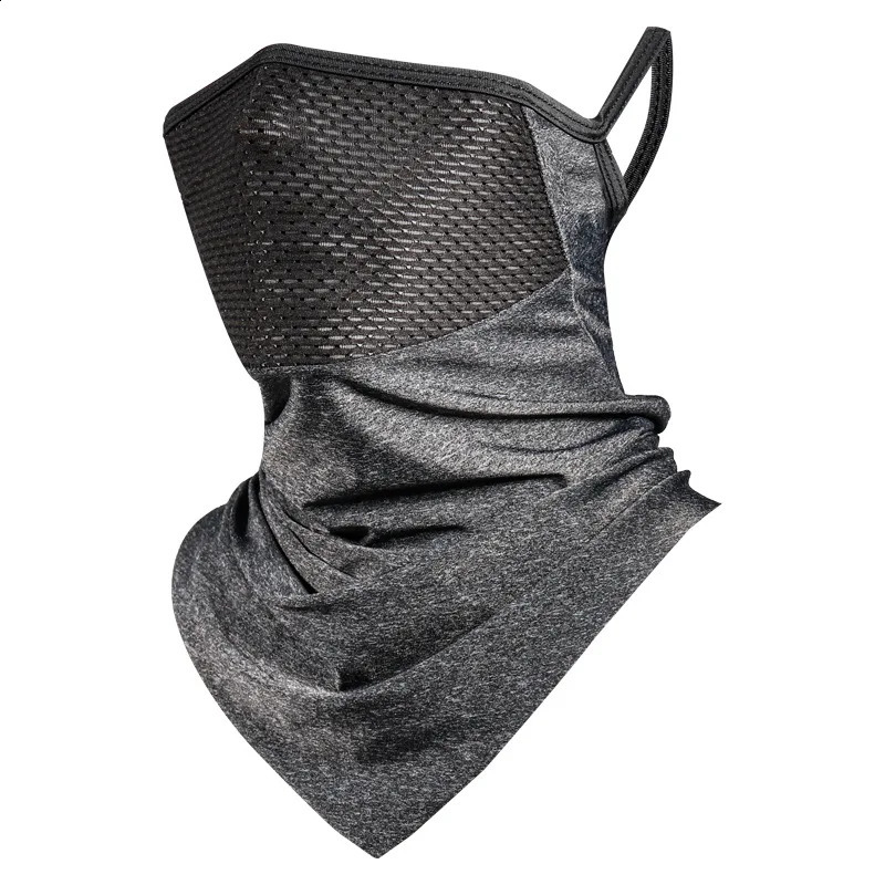 3pcs Summer Mask Full Face Bicycle Neckerchief Cycling Bandana UV Protection Mask Breathable Ice Silk Outdoor Hanging Ear Scarf 250424