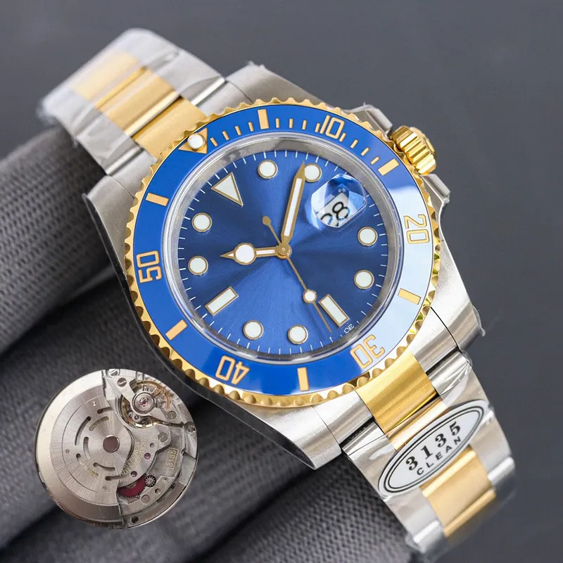 TOP Men Mechanical Watch Automatic Movement Watches 40MM Sapphire Luminous Business Wristwatch 904L Stainless Steel Strap 39584 es