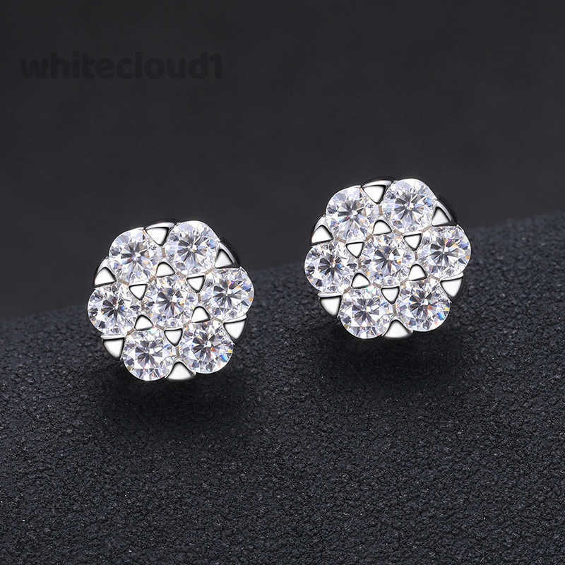 Stud Passed Diamond Test Men Women D Color 3mm Moissanite Earrings 925 Sterling Silver Gold Plated Bling Diamond Studs Earrings Nice Gift02024