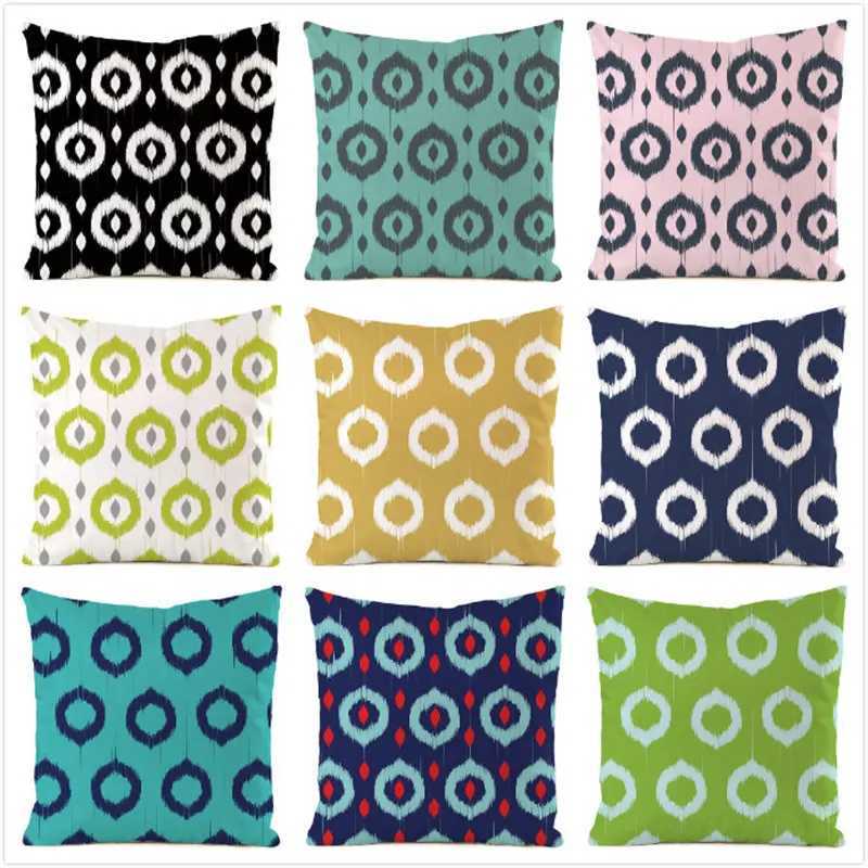 Northern European circular colored texture Digital printing short plush pillow covers for sofa office cushion cover home goods G251124