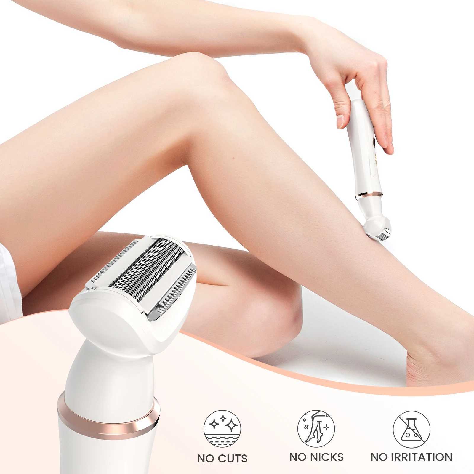 Portable 4 in 1 Electric Razors for Women for Face Nose Eyebrow Beard Mustache Arm Leg Armpit Bikini Womens Body Shaver Set L251124