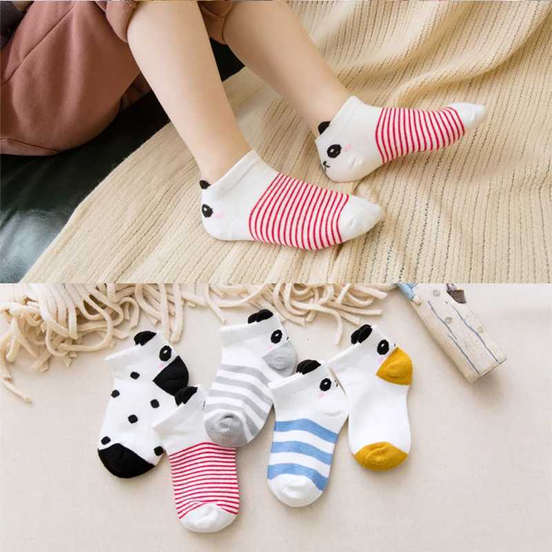5Pairs/Lot Childrens Socks Autumn Winter Cotton Socks Girls Short Sox 1-12 years old Heart Kids Boy Breathable Socks Floor Sock G251124