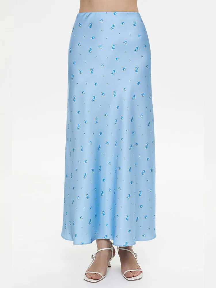 Tossy Summer Printed Fashion Long Skirt for Women High Waist Contrast Patchwork Ultra Thin Elegant Party Style Women Y2k Maxi Skirt M250424