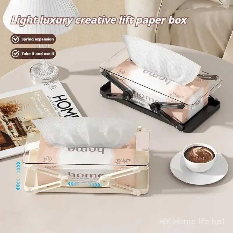 Paper Drawer Storage box Tissue Holder Home Storage Solution Durable Spring SystemM251124