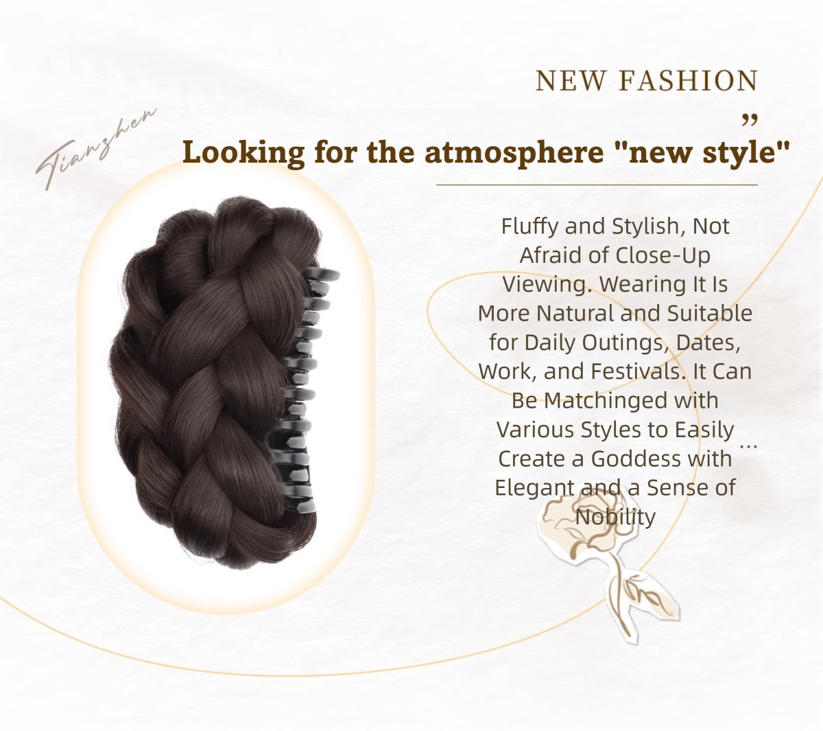 Elegant High-Temperature Resistant Hair Extension Durable & Natural-Looking