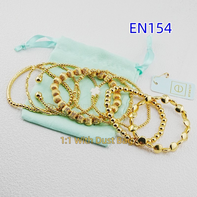 hallofriend Enewton Brand Gold Beaded Cross Bracelet Jewelry Bijoux de Luxe Birthday Christmas Gift EN154
