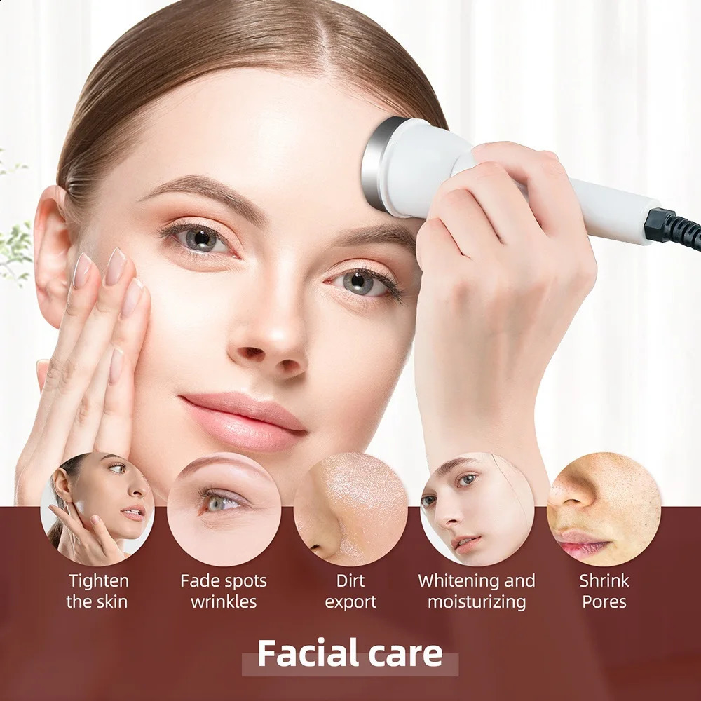 Ultrasonic 2 In 1 Facial Machine Skin Care Face Pores Cleaning Ultrasound Face Body Massage Beauty Device 250418