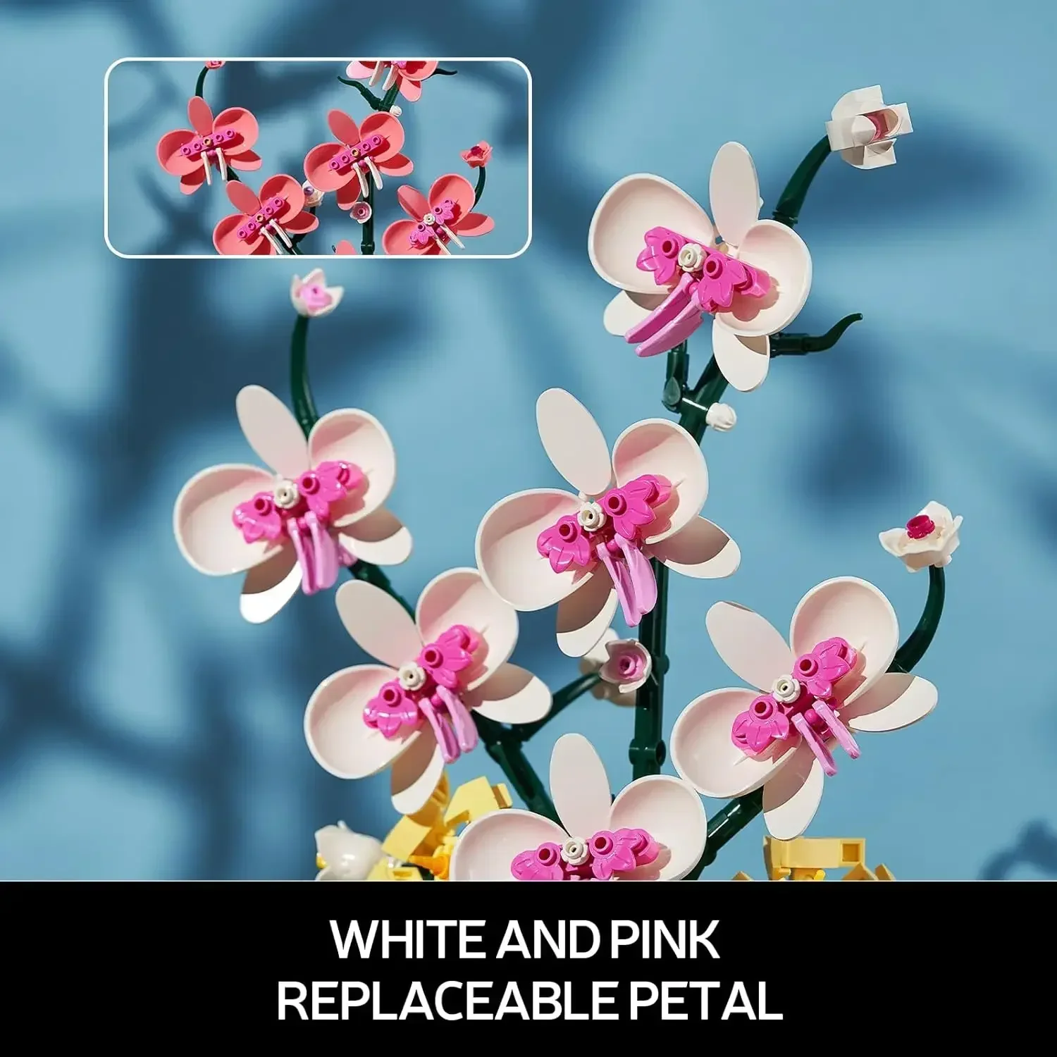 Orchids Potted Building Blocks Succulents Flower Model Assembly Moc Bricks Girls Gifts Home Decoration Holiday Gifts Kids Toys