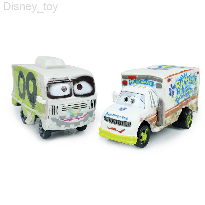 Disney Pixar Cars 3 Dr DamageRambulance Racing Mr Arvy Car Childrens Toy Alloy Toy Model Childrens Gift H251124
