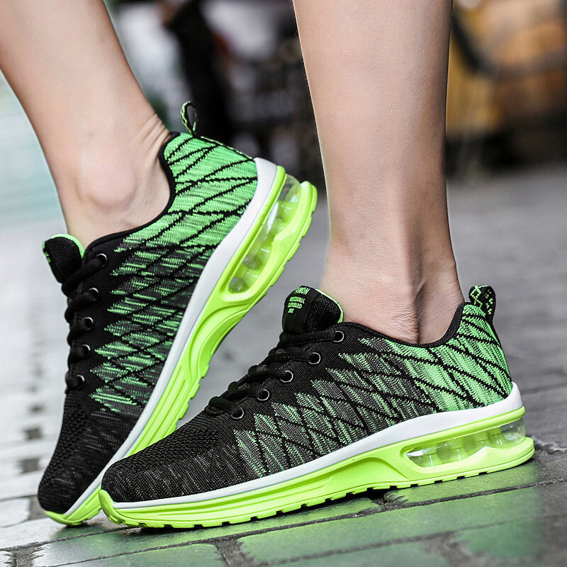 Air Cushion Sneakers for Men and Women Breathable Mesh Running Shoes Couple Casual Shoes