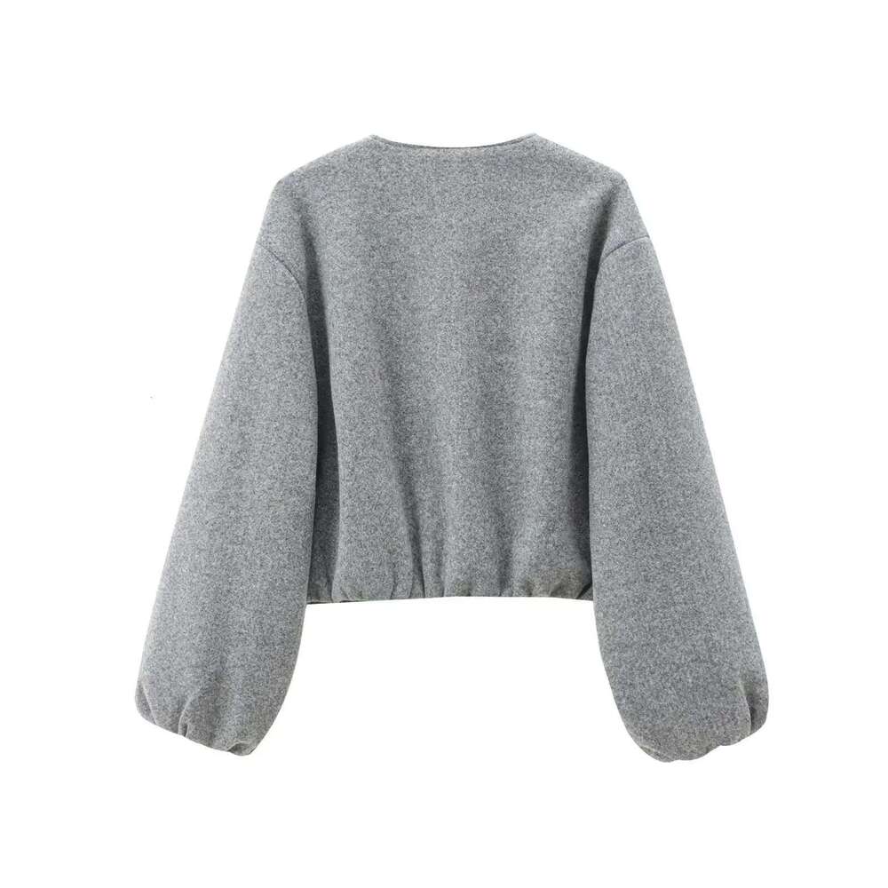 Designer Clothes Designer Clothes XNWMNZ Women's Fashion Autumn/Winter Soft Bomber Jacket Women Retro Round Neck Long Sleeve Elastic Hem Zipper F