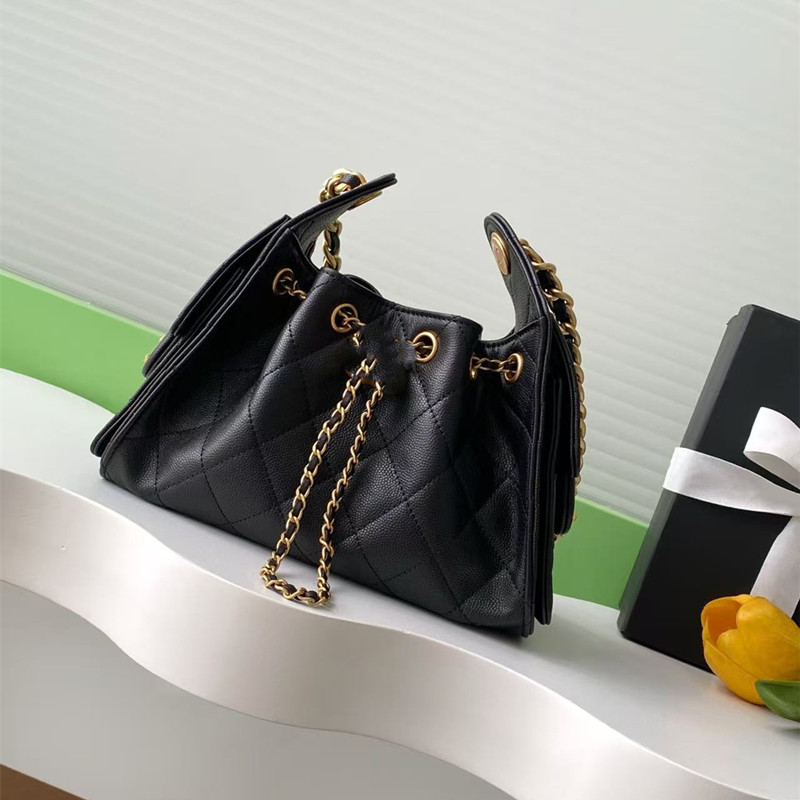 12A minibag brand new mirror quality designer bag Hobo 25P Bag women's shopping bag calf leather evening dress quilted bag luxury handbag diagonal shoulder chain bag