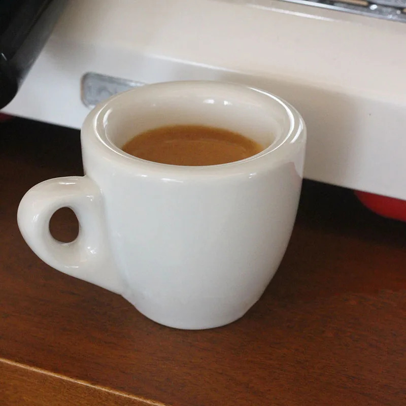 50ML Ceramic Espresso Cups Pure White Minimalist Espresso Mugs and Saucers 9mm Thick Design Perfect for Espresso Machine 250520