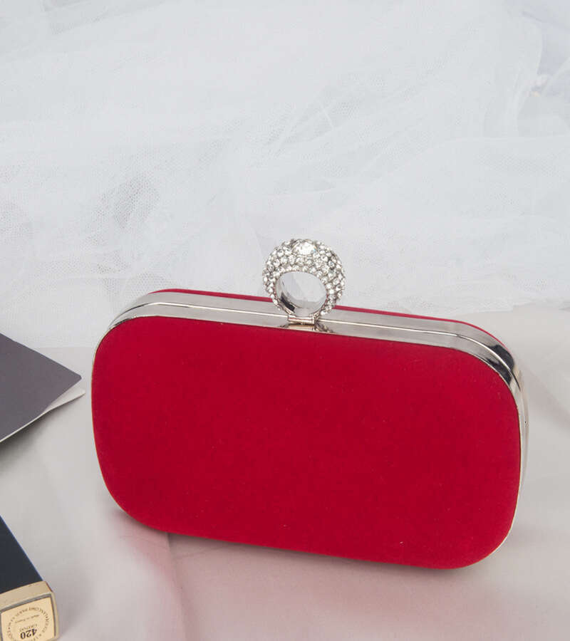 Dinner Bag Classic Velvet Dinner Cheongsam Formal Dress High End Women S Diamond Inlaid Bag Including Bag KQ