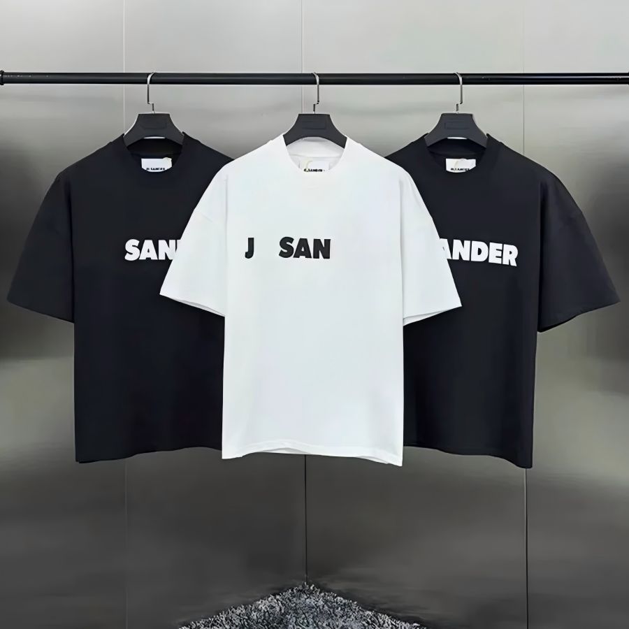Jill Sander Designer T-shirt High Quality Fashion Classic Haikyuu Men's T-shirt Casual Women's Letter Printed Couple Simple Style Loose Short Sleeve