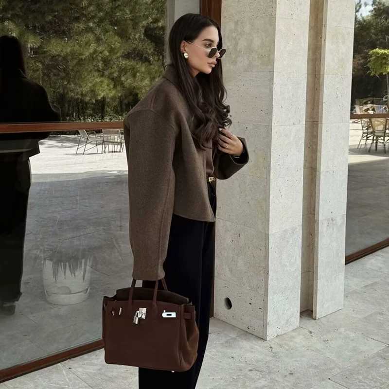 Autumn Jackets Womens 2025 New Coats Chic Loose Lapel Warm Street Womens Jackets Simple Casual Joker Youth Outerwear J251124