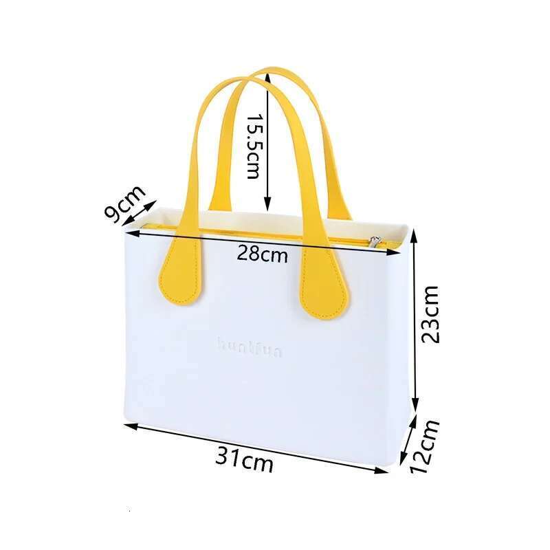 New Casual Obag Style Large Capacity Women Silicon Shoulder Bag Handbag Crossbody Commuter Bag Beach Small Square