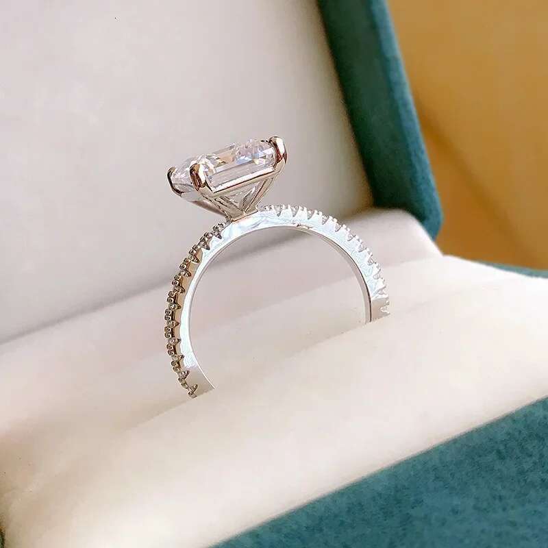 High Quality Original 925 Sterling Silver Diamond Wedding Engagement Cocktail Women Created Moissanite Rings Fine Jewelry gift