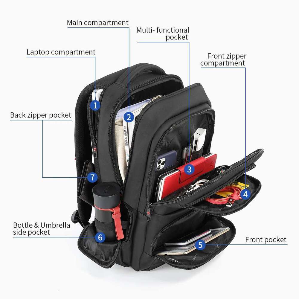 Designer bag Lifetime Warranty Anti Theft For Men 15inch Laptop Casual Travel Bag Schoolbag Male Cabin Backpack Mochila