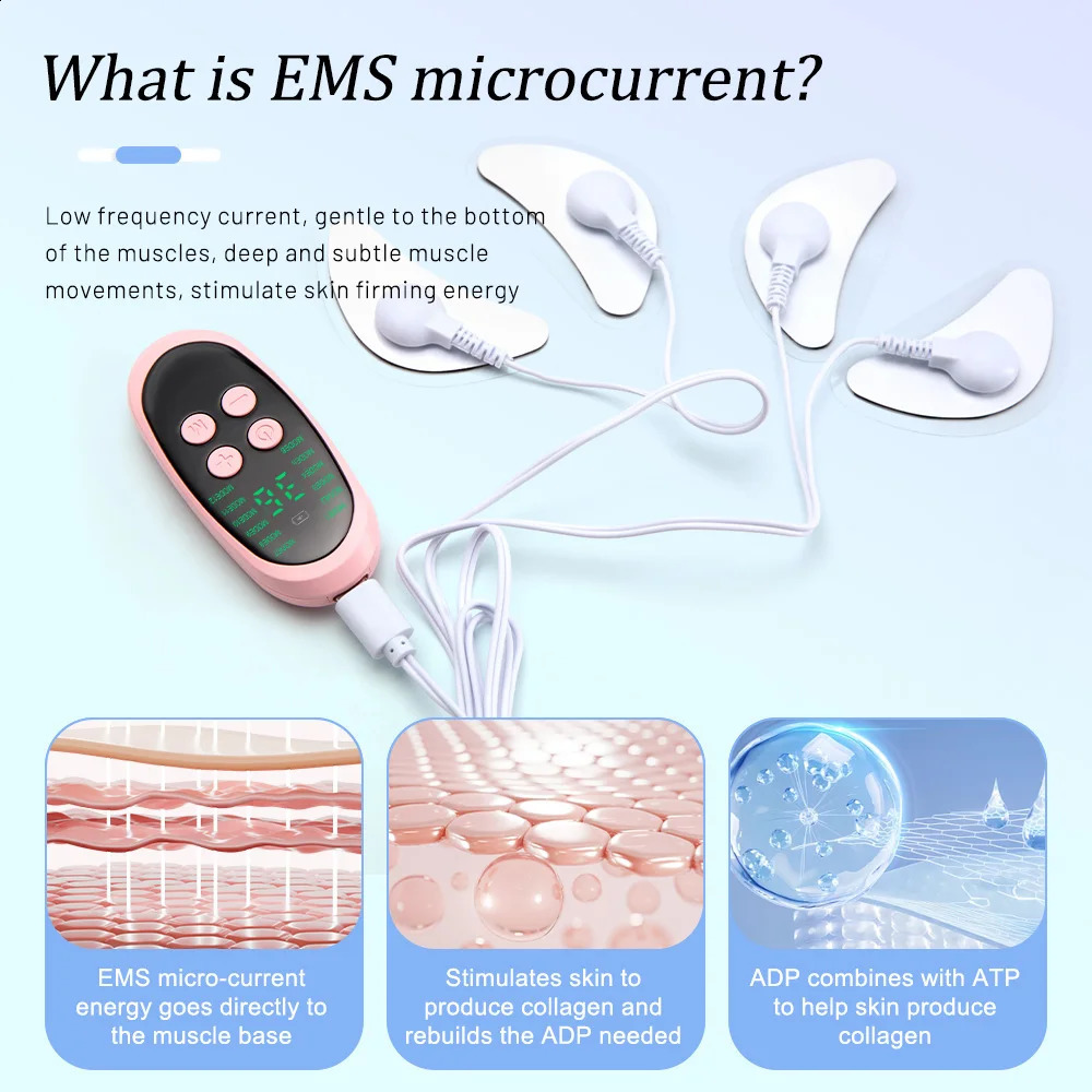 Ems Facial Massager Microcurrent Muscle Stimulator Facial Skin Muscle Stimulator Beauty Devic 250423