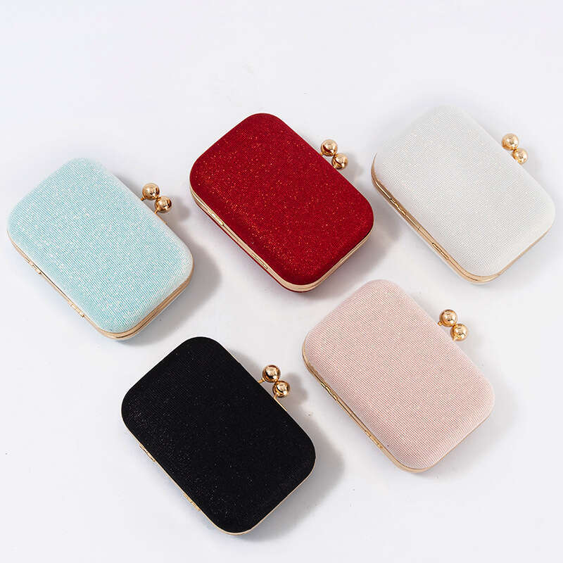 Dinner Bag Ladies Colorful Fashionable Handheld Banquet Paired With Matching Gold Bag KQ
